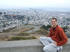 Mitch at Twin Peaks, San Francisco, on a cool cloudy day.